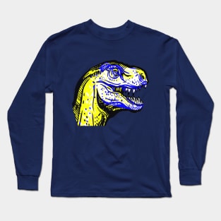 T-Rex Interactive Yellow&Blue Filter T-Shirt #2 By Red&Blue Long Sleeve T-Shirt